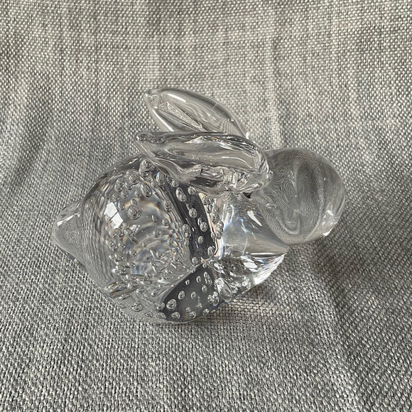 Vintage Bunny Rabbit Bubble Art Glass Sculpted Figurine Hand Blown Paperweight - Picture 15 of 15